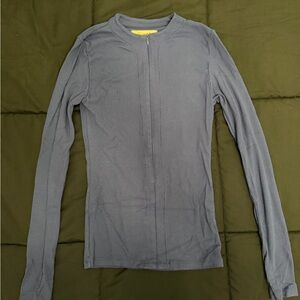 Women’s long sleeve half zipped ribbed